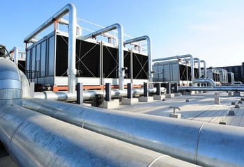 Air and hydronics used on a roof top HVAC system