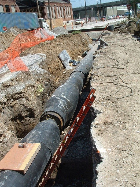 Underground insulated piping