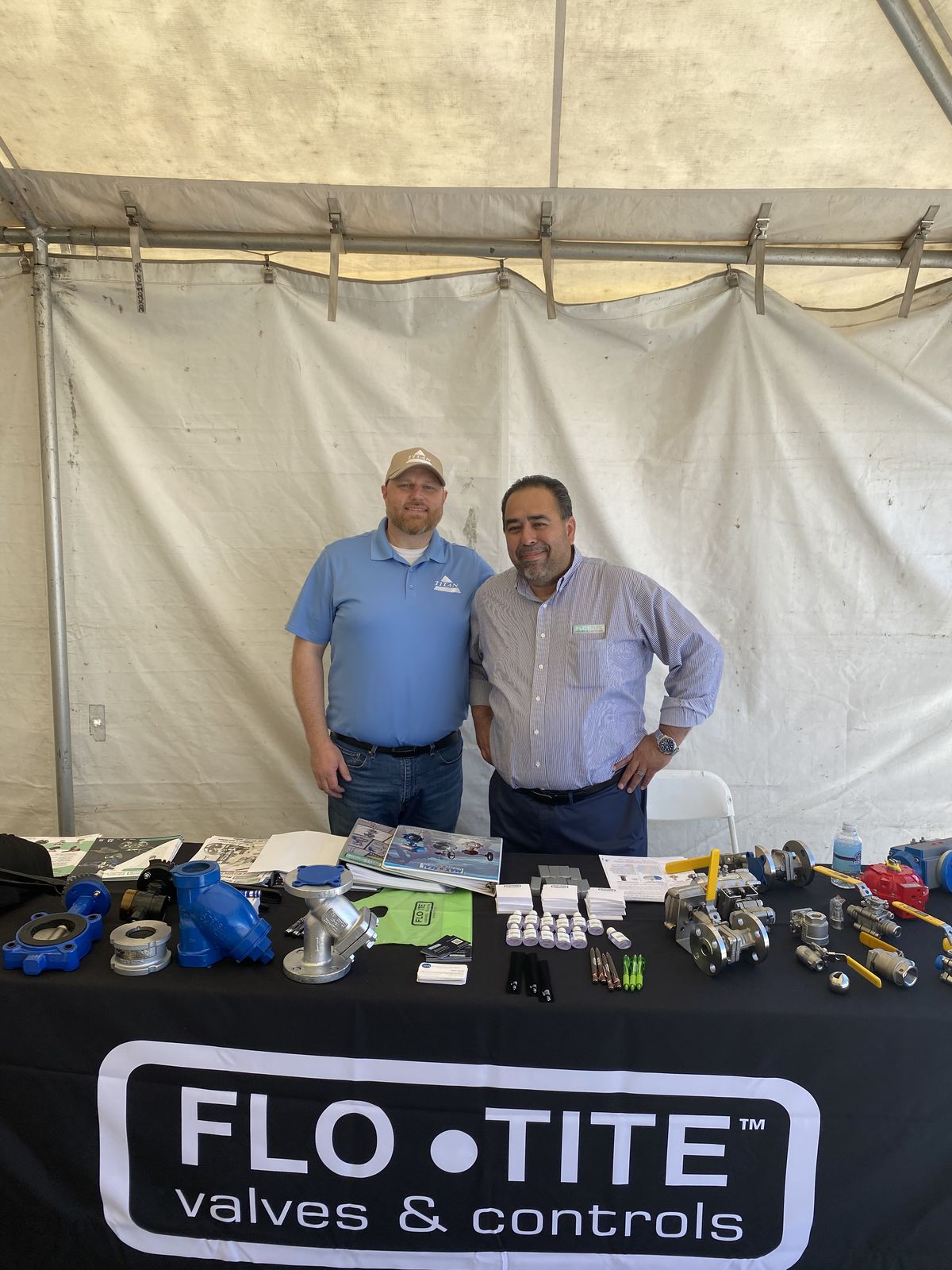 Rob Warnell at the Flo-Tite Valves and Controls booth