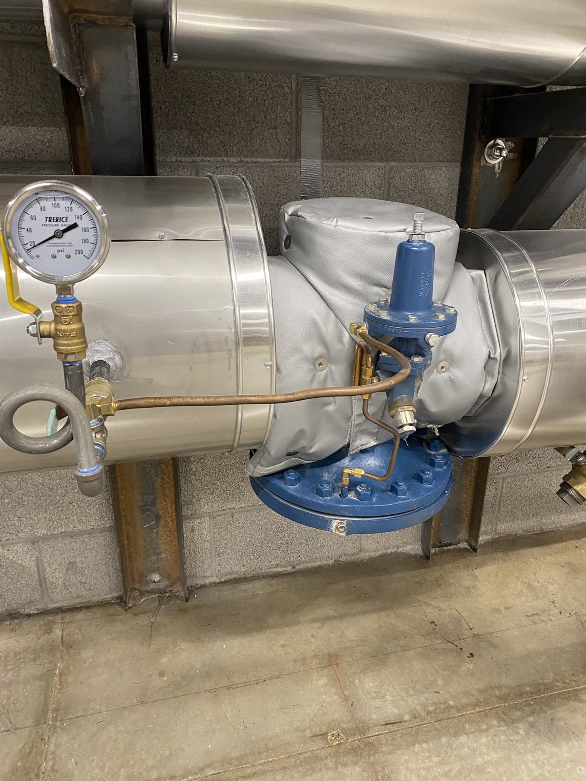 Steam PRV station at West Henderson Hospital